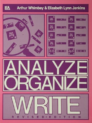 cover image of Analyze, Organize, Write